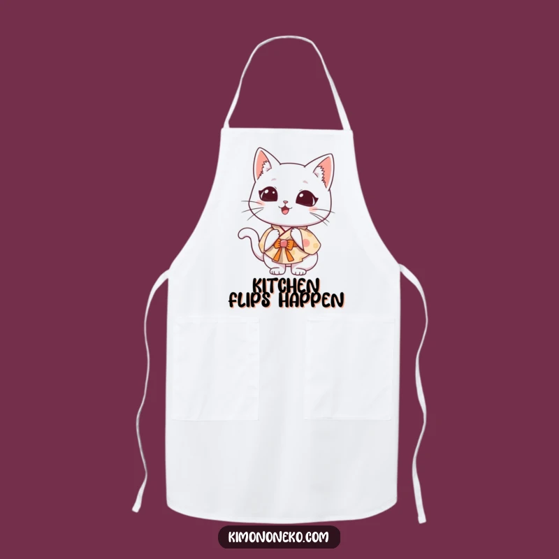 Funny Kawaii Cat Kimono Apron: Kitchen Tumble, Hilarious Cooking Gift