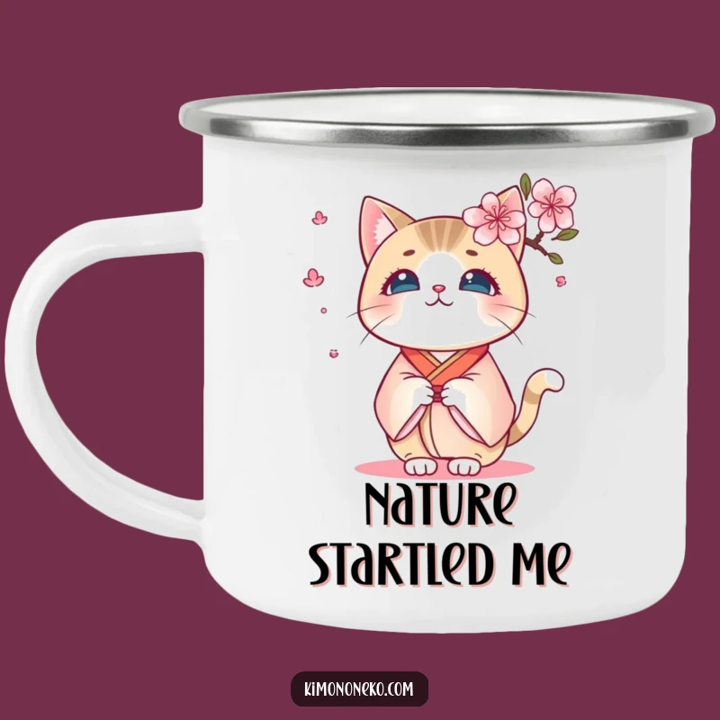 Funny Kawaii Kimono Cat Camping Mug: Surprise Your Adventures, Great Funny Gift