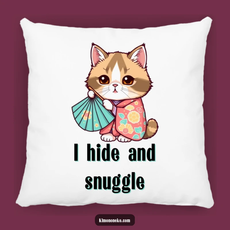 Funny Kawaii Scottish Fold Cat Pillow - Soft Cute Anime Cushion