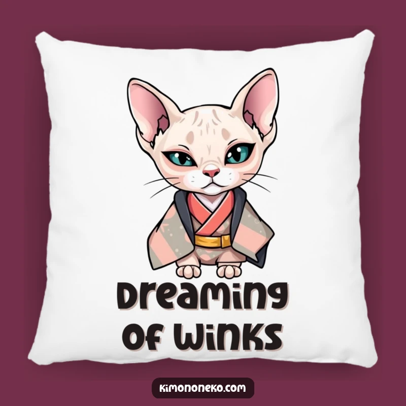 Funny Kawaii Sphynx Cat Pillow - Cool Anime Cushion