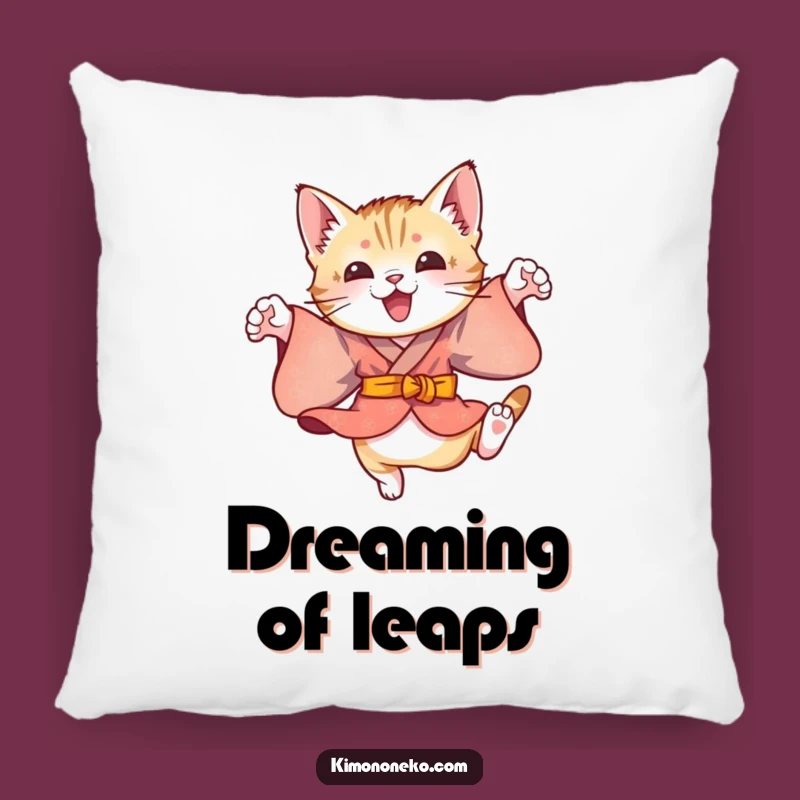 Funny Kitten Kimono Pillow: Playful Comfort, Perfect Energetic Gift