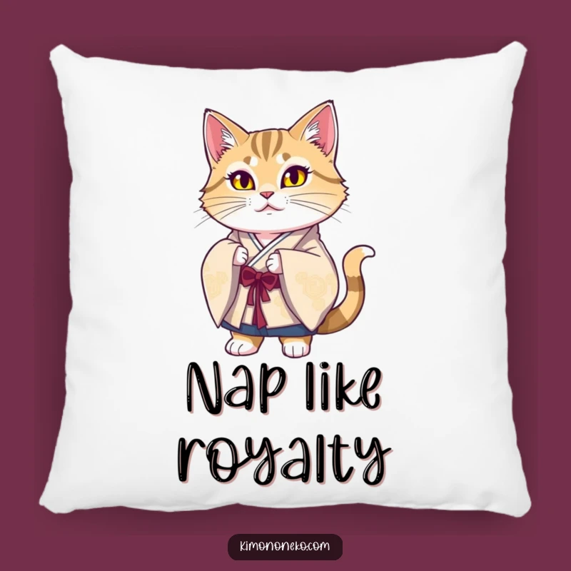 Funny Majestic Cat Kimono Pillow: Cozy Comfort with a Proud Feline Statement Gift