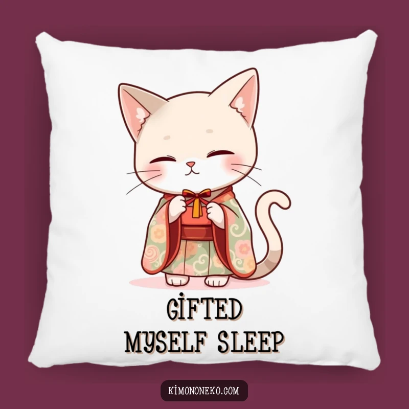 Funny Sleek Cat Kimono Pillow - Gift of Cozy Elegance!