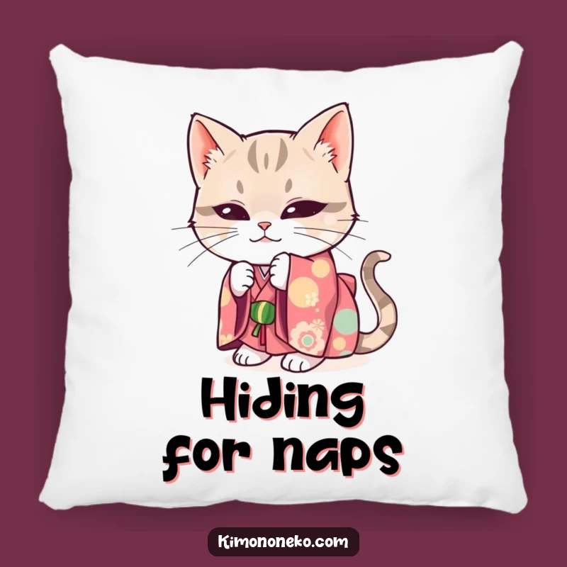 Funny Mischievous Cat Kimono Pillow: Cuddle Up with Comedy