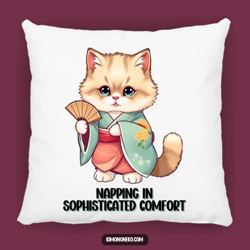 Funny Cat Kimono Pillow - Comfy & Chic Feline Accent