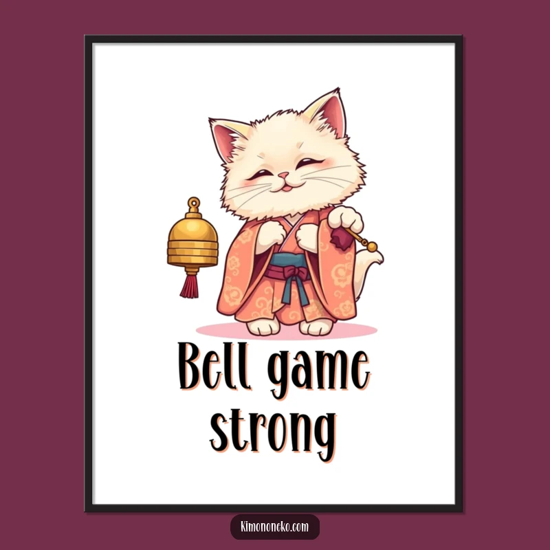 Funny Kawaii Cat Kimono Poster: Adorn Your Walls with Playful Feline Art