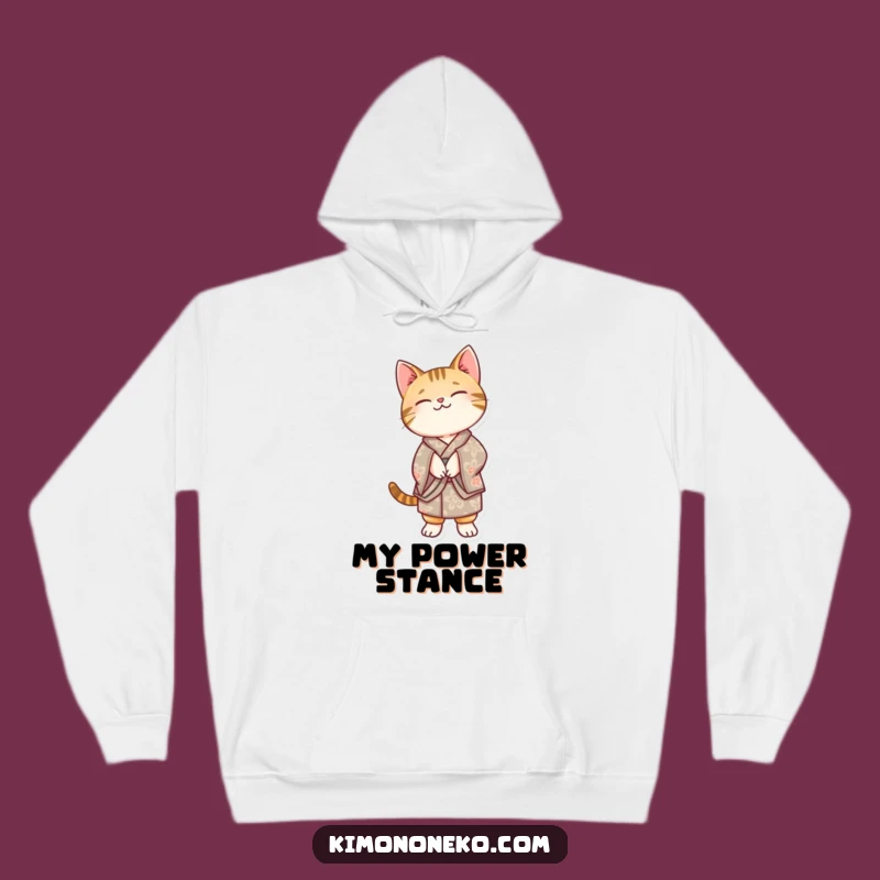 Cozy Funny Kawaii Tabby Cat Kimono Hoodie: Balancing Act Sweatshirt, Cute Cat Gift
