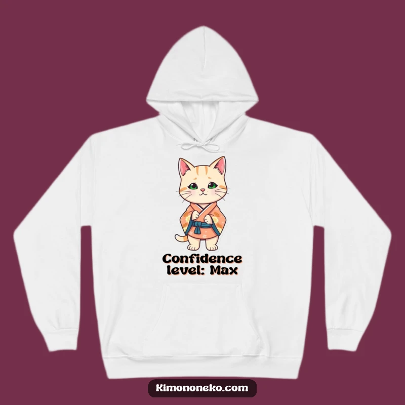 Funny Kawaii Cat Kimono Hoodie: Confident Style, Warm Funny Cat Gift