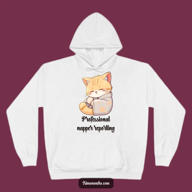 Funny Sleepy Cat Kimono Hoodie - Ultra Cozy Nap Time Gift for Cat Fans