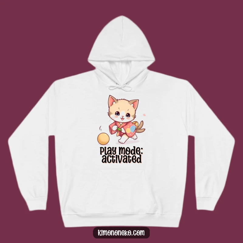 Funny Playful Kitten Kimono Hoodie: Cozy Energetic Feline Comfort, Perfect Funny Gift for Playtime