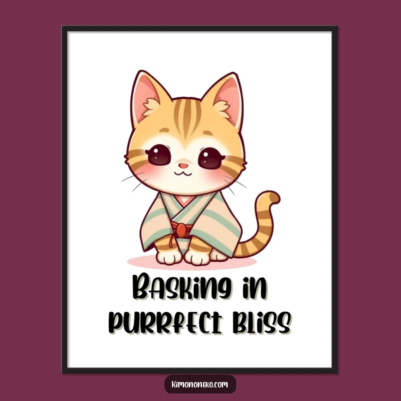 Free Printable Tabby Cat Wall Art: Content Sunshine Decor!