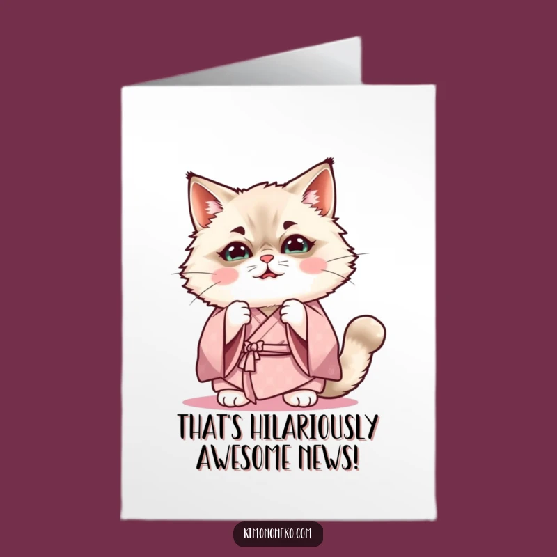 Congrats! Free Printable Card: Ragdoll Cat Funny Face