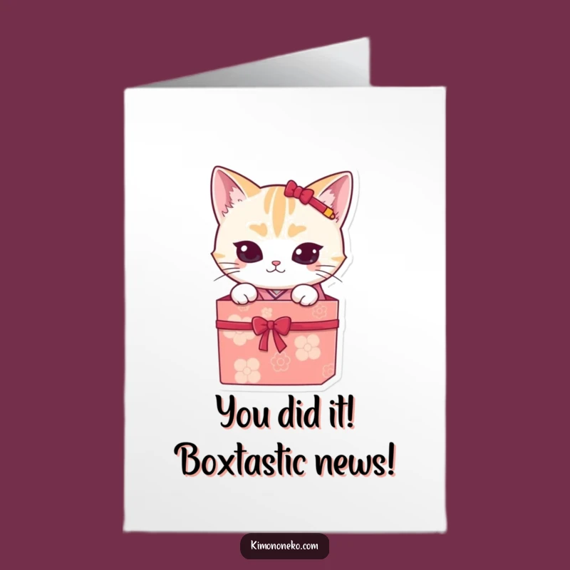 Free Printable Congrats Card: Kawaii Cat Gamer - Funny Downloadable Gift for Any Win