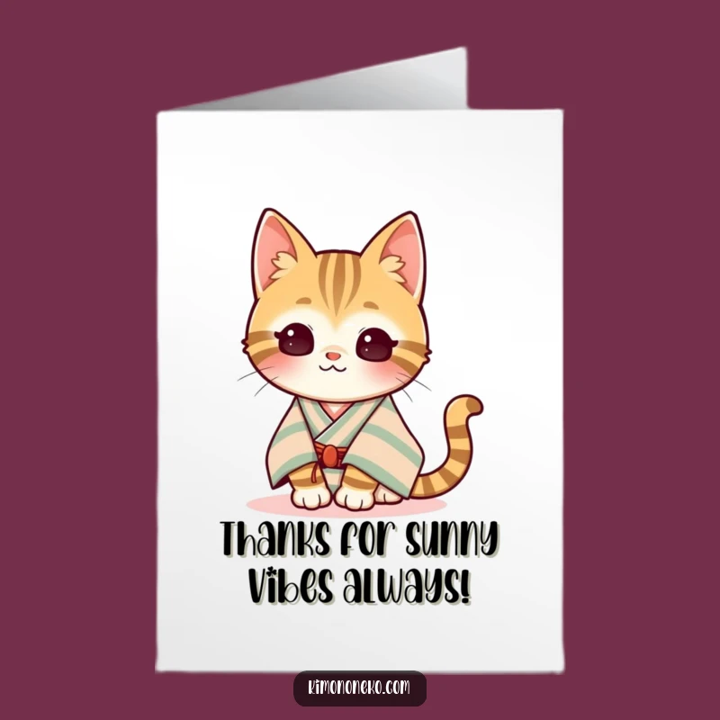 Free Printable Tabby Cat Thank You Card: Grateful Sunshine!