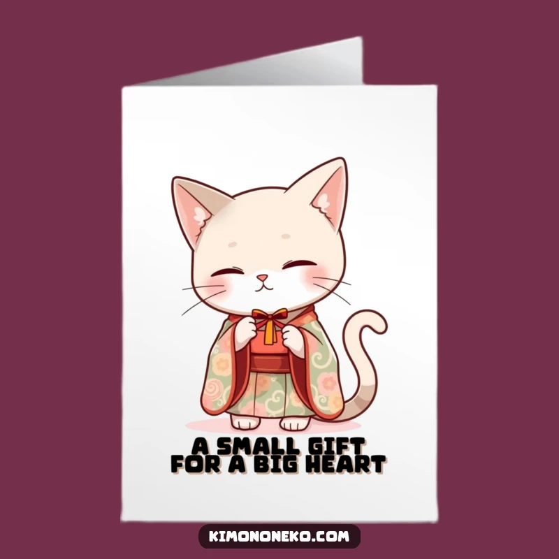 Free Printable Thank You Cat Kimono Card Funny Downloadable Gift