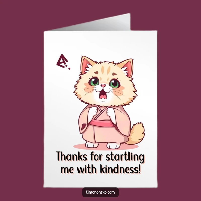 Free Printable Persian Cat Thank You Card: Grateful Surprise!