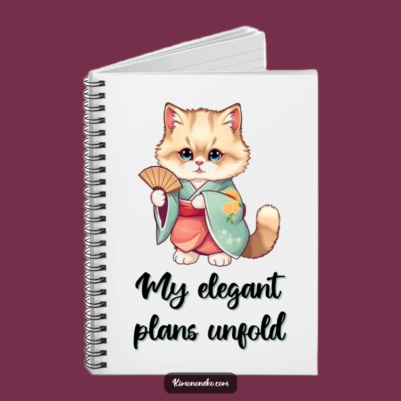 Funny Elegant Cat Kimono Notebook - Jot Down Stylish Ideas