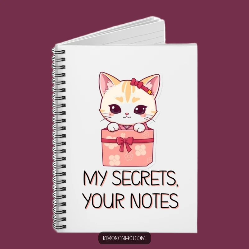 Funny Kawaii Cat Kimono Notebook - Jot Down Funny Ideas!