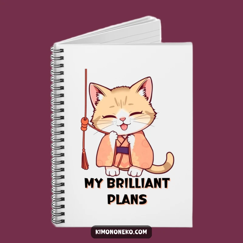 Funny Mischievous Cat Kimono Notebook - Jot Down Your Funniest Ideas