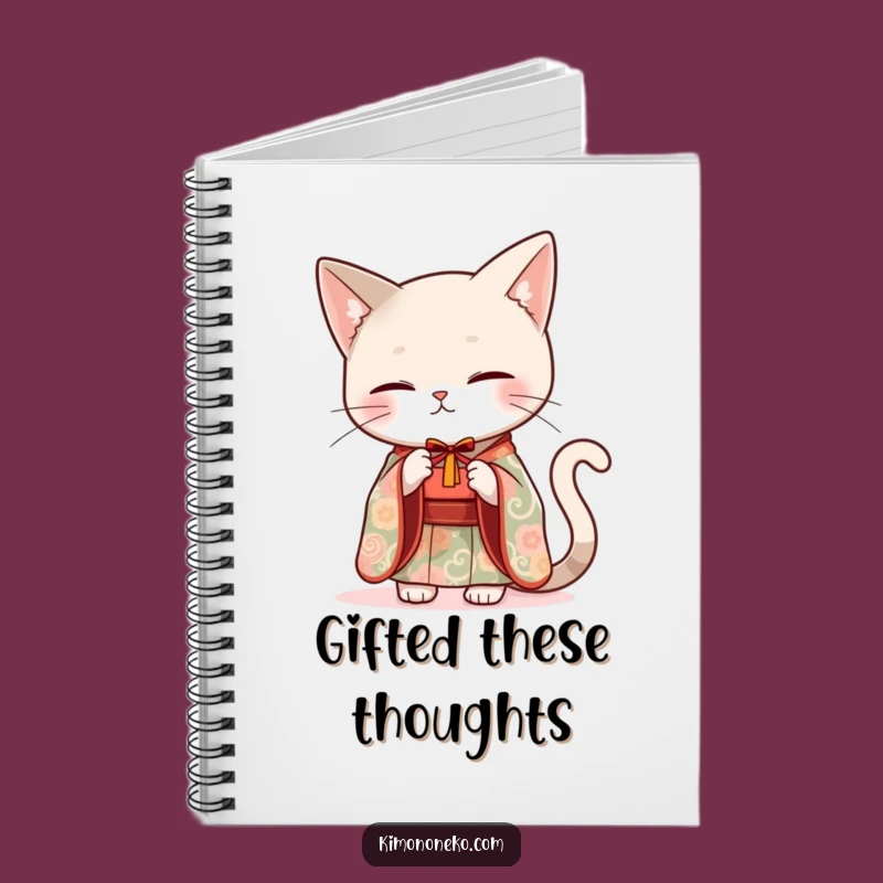 Funny Sleek Cat Kimono Notebook - For Your Thoughtful Notes!