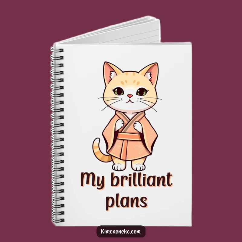 Funny Kawaii Cat Kimono Notebook: Confident Notes, Stylish Stationery, Ideal Gift
