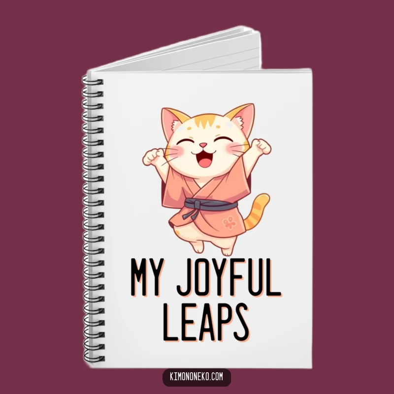 Funny Kawaii Cat Kimono Notebook: Joyful Leap Journal, Ideal Funny Gift