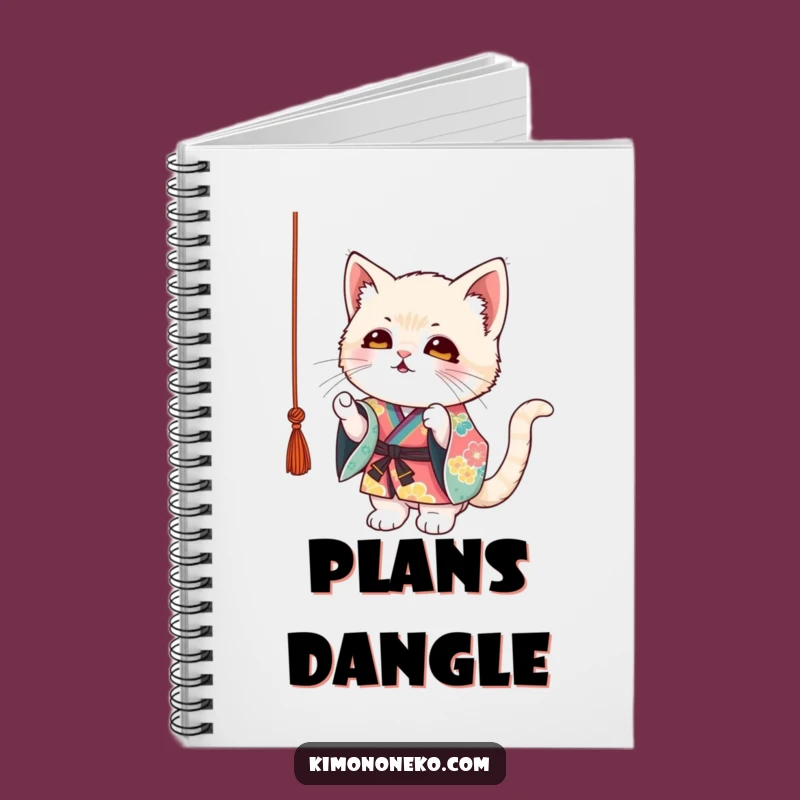 Funny Kitten Kimono Notebook: Playful Cat String Notes