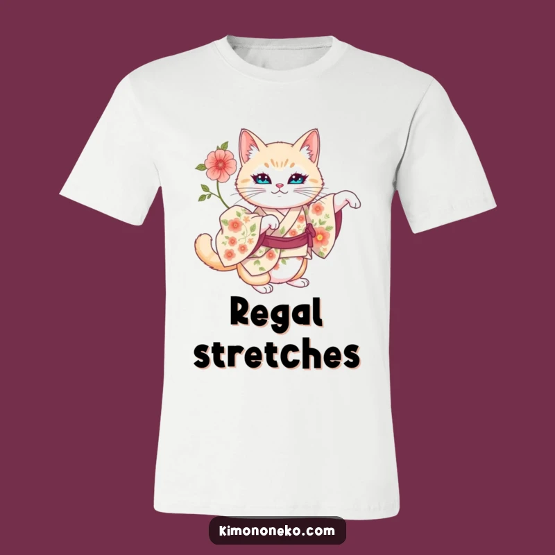 Funny Artistic Cat Kimono T-Shirt: Regal & Stylish Feline Tee
