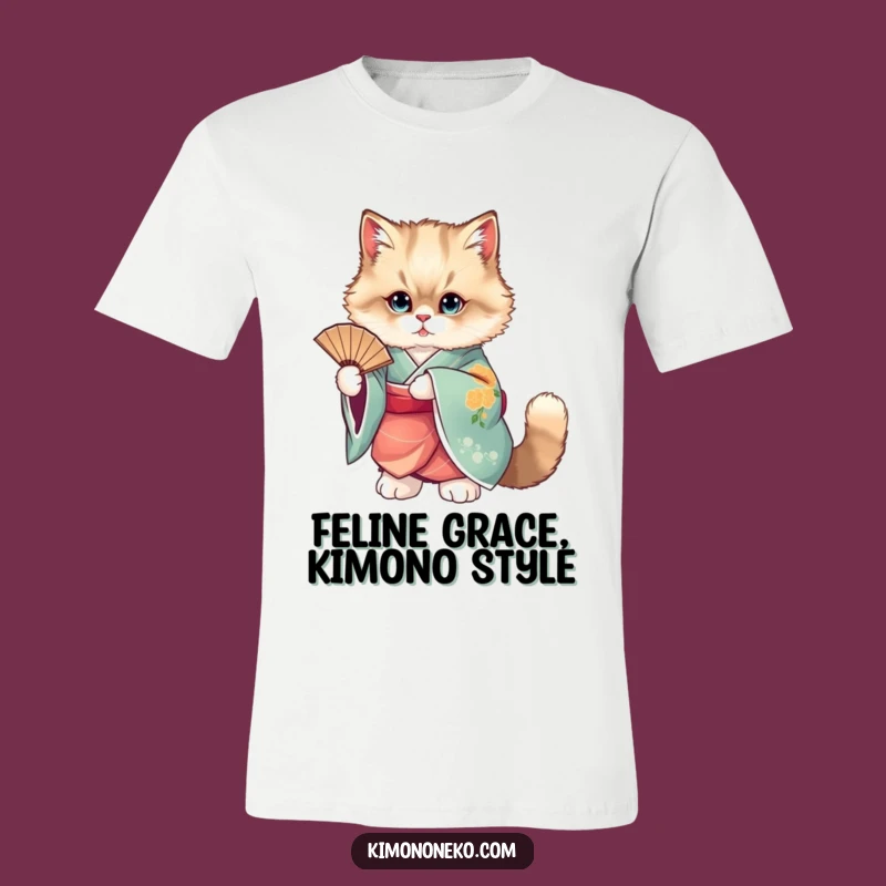 Funny Cat Kimono T-Shirt - Chic Feline Fashion Apparel