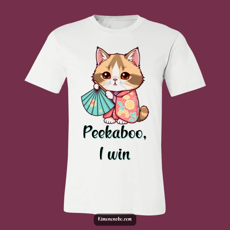 Funny Kawaii Scottish Fold Kimono Cat T-Shirt - Adorable Anime Tee