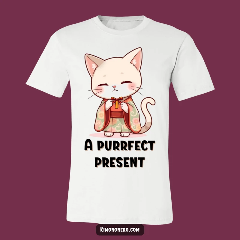 Funny Sleek Cat Kimono T-Shirt - Offering Joyful Smiles!