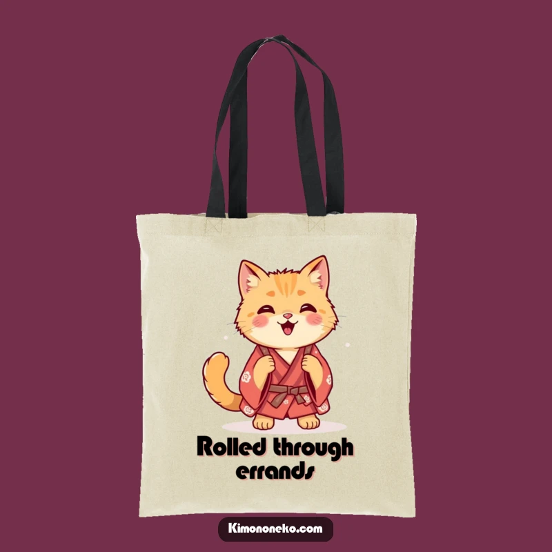 Funny Ginger Cat Kimono Tote Bag - Carry Your Happy Rolls!