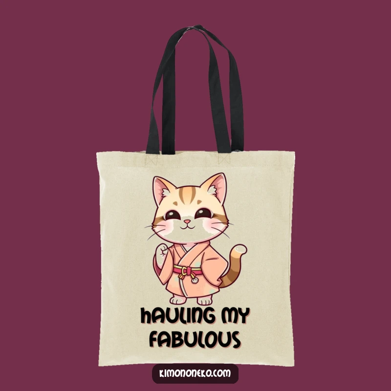 Funny Stylish Cat Kimono Tote Bag - Carry Your Confidence